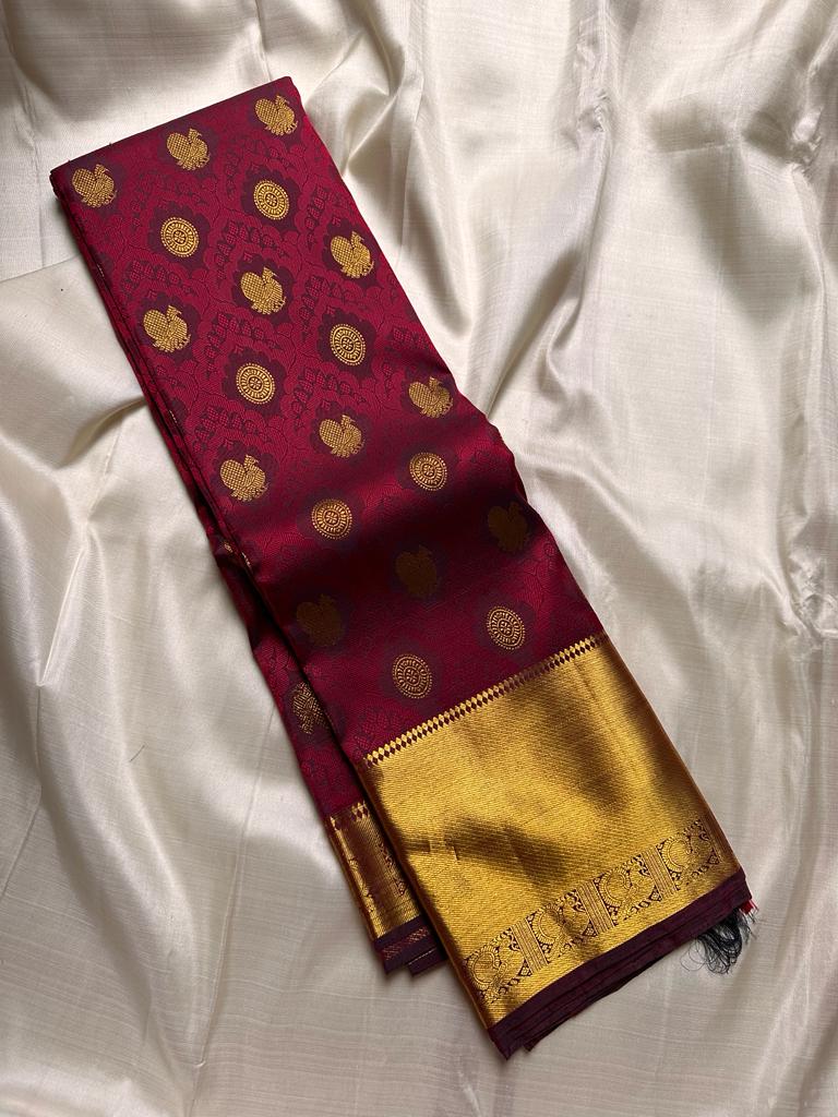 Pure Kanchipuram Handloom Bridal Silk Sarees with Pure Zari
