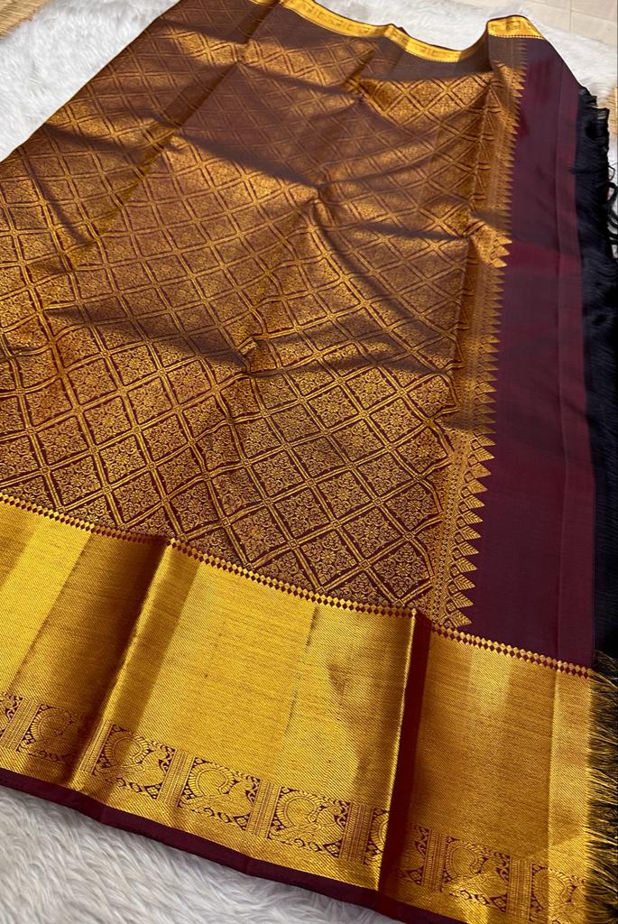 Pure Kanchipuram Handloom Bridal Silk Sarees with Pure Zari