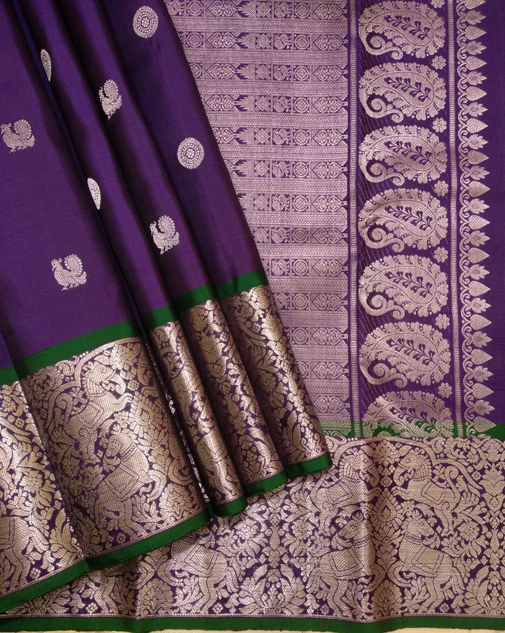 Pure kanchipuram handloom Birdal silk sarees