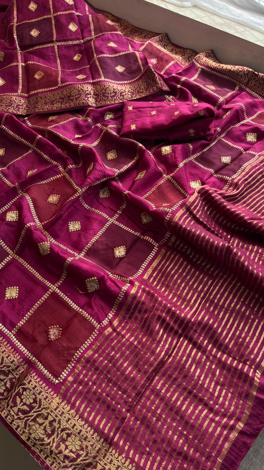 Pure Munga Silk Saree with Banarasi Weaving