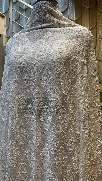 Dyeable Pure Georgette Lehenga Set with Pearl, Sequin & Katdana Embellishments