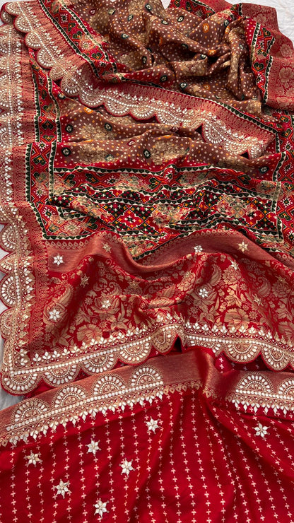 Pure Munga Silk Banarasi Weaving Saree