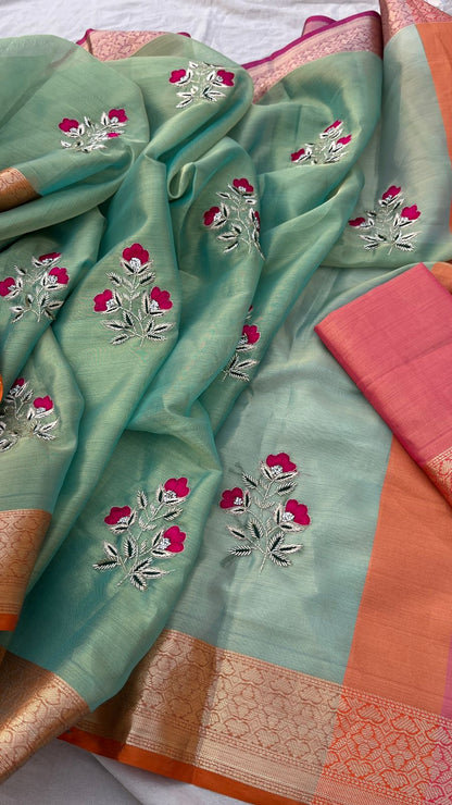 Pure Tissue Silk Banarasi Weaving Saree