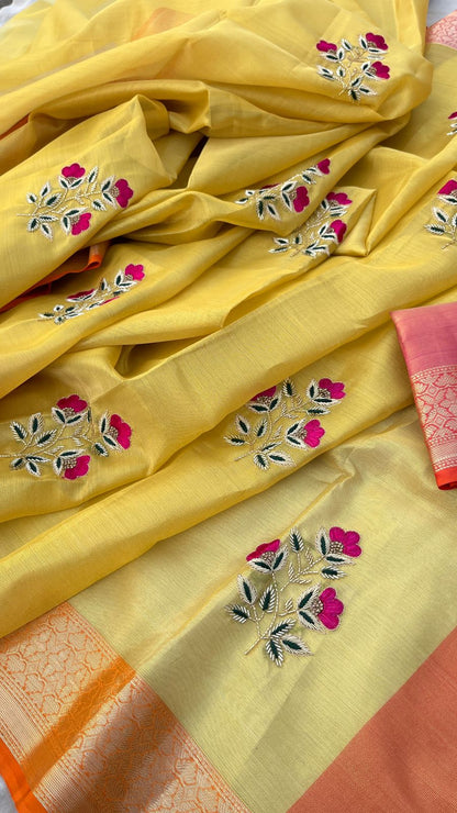 Pure Tissue Silk Banarasi Weaving Saree