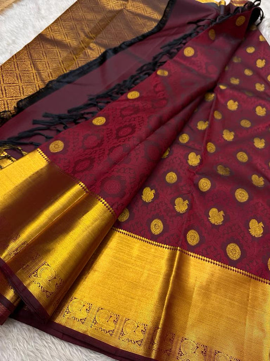 Pure Kanchipuram Handloom Bridal Silk Sarees with Pure Zari