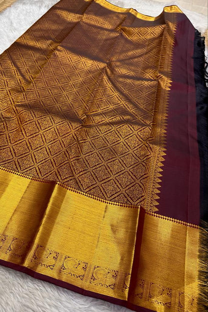 Pure Kanchipuram Handloom Bridal Silk Sarees with Pure Zari