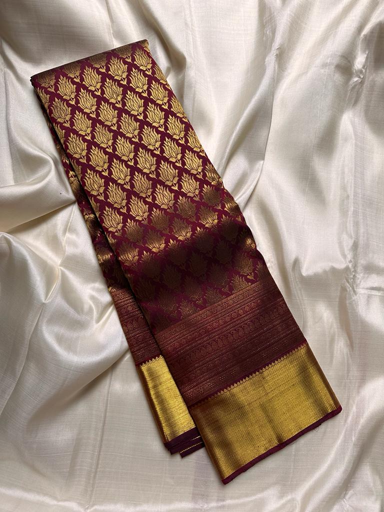 Authentic Pure Kanchipuram Handloom Bridal Silk Sarees with Pure Zari
