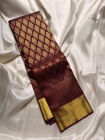 Authentic Pure Kanchipuram Handloom Bridal Silk Sarees with Pure Zari