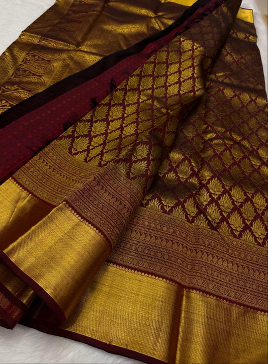 Authentic Pure Kanchipuram Handloom Bridal Silk Sarees with Pure Zari