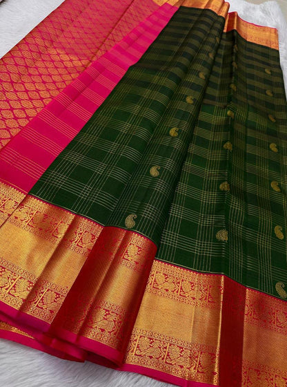 Pure kanchipuram handloom Bridal silk sarees
