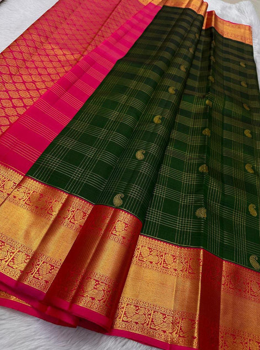 Pure kanchipuram handloom Bridal silk sarees