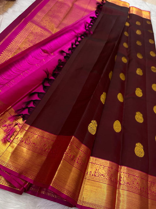 Pure kanchipuram handloom Bridal silk sarees