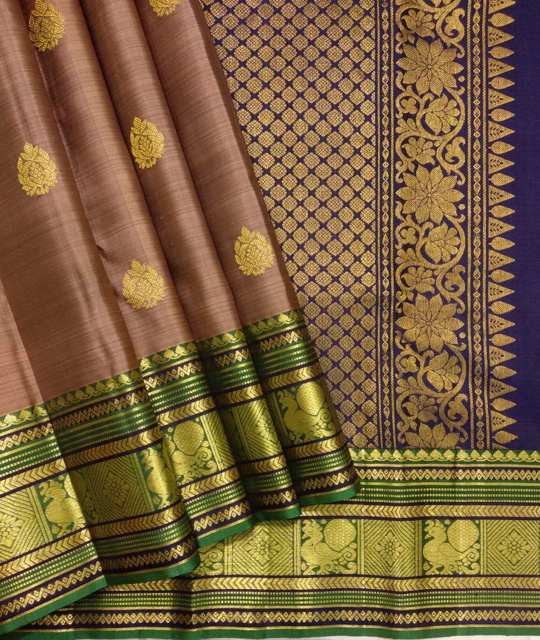 Pure kanchipuram handloom Birdal silk sarees