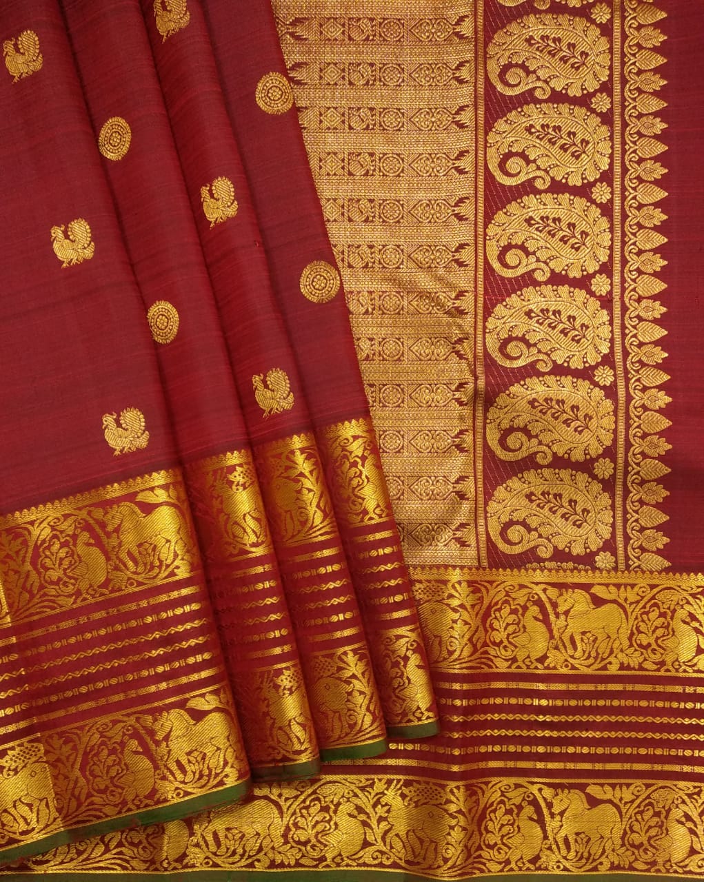 Pure kanchipuram handloom Birdal silk sarees