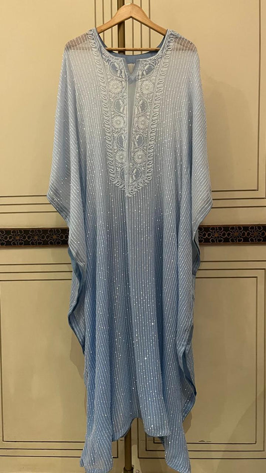 Pure mulmul semi stitched kurta dupatta with jaali motifs