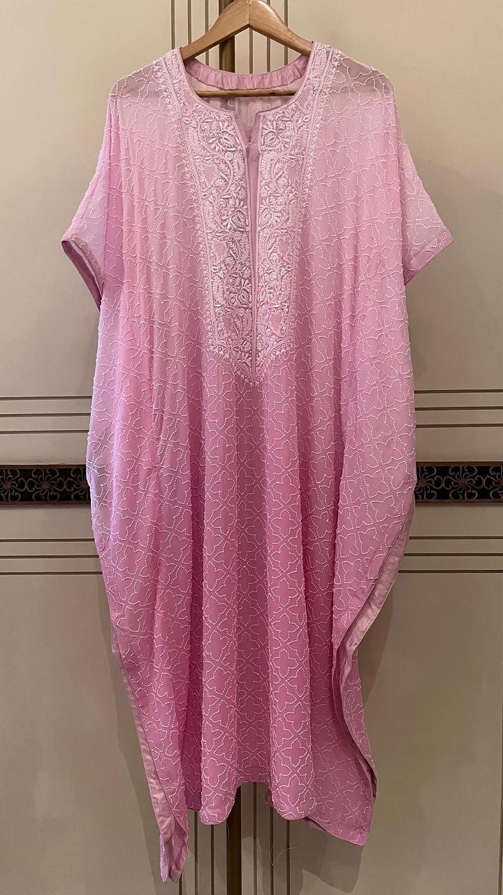 Pure mulmul semi stitched kurta dupatta with jaali motifs
