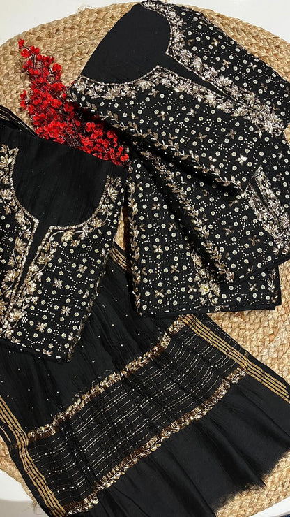 Pure Mul Chanderi Unstitched Kurta Dupatta Set