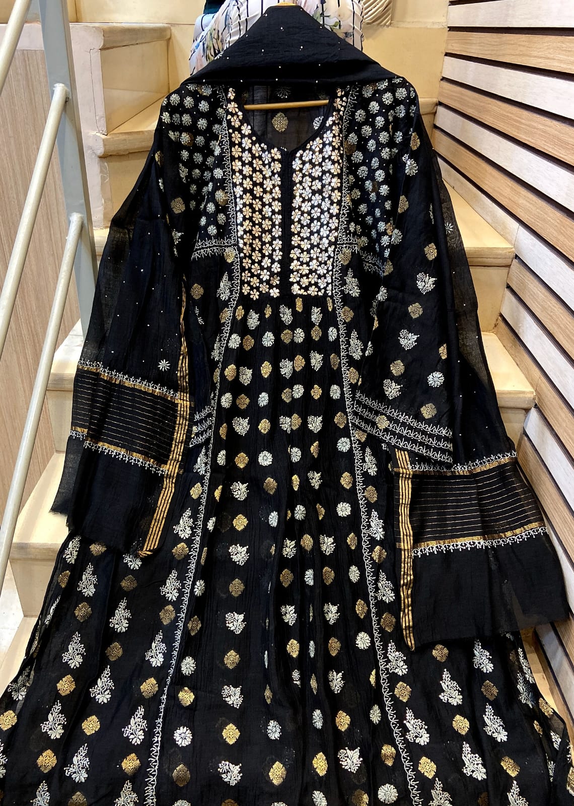 Pure Mul Chanderi aline Kurta and Dupatta Set