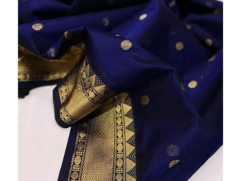 Chanderi handloom masrize silk saree all over ghani butti