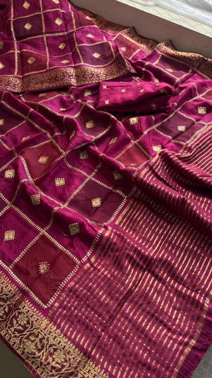 Pure Munga Silk Saree with Banarasi Weaving