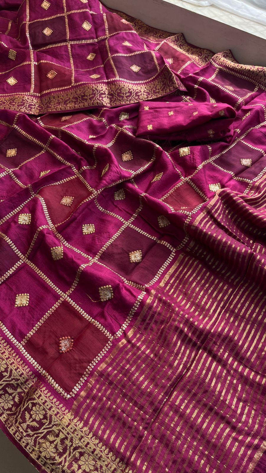 Pure Munga Silk Saree with Banarasi Weaving