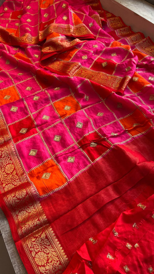 Pure Munga Silk Saree with Banarasi Weaving