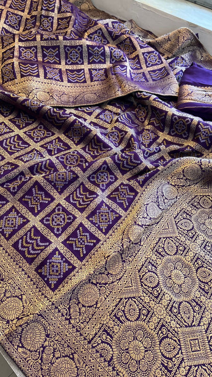 Pure Munga Silk Saree with Meena Banarasi Weaving