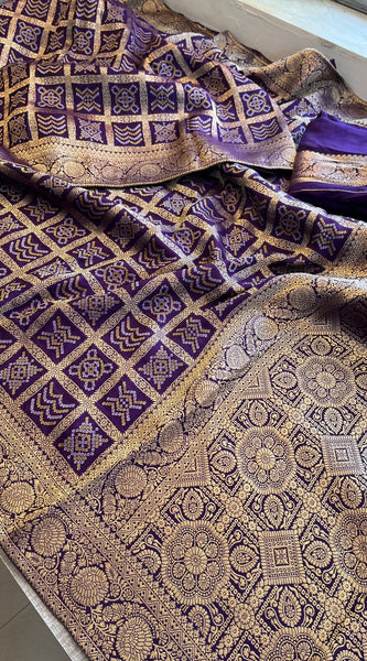 Pure Munga Silk Saree with Meena Banarasi Weaving