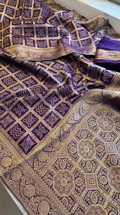Pure Munga Silk Saree with Meena Banarasi Weaving