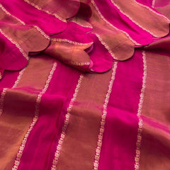 Pure Crepe Silk Saree with Zari Banarasi Weaving