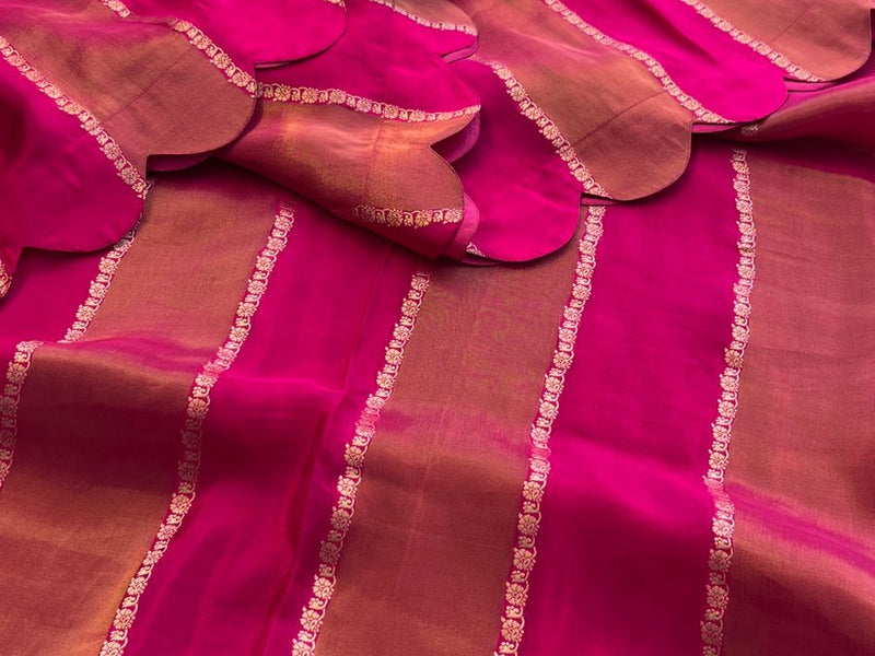 Pure Crepe Silk Saree with Zari Banarasi Weaving