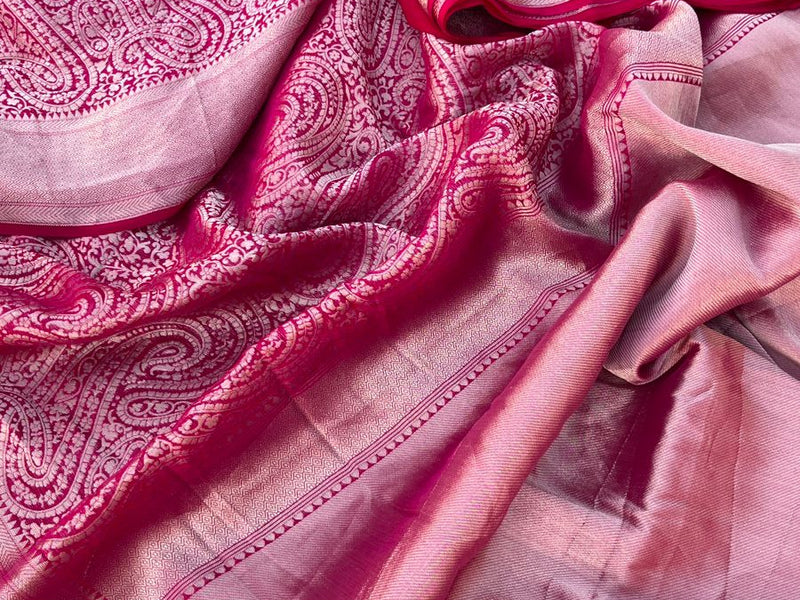 Pure Khaddi Georgette Saree with Banarasi Weaving