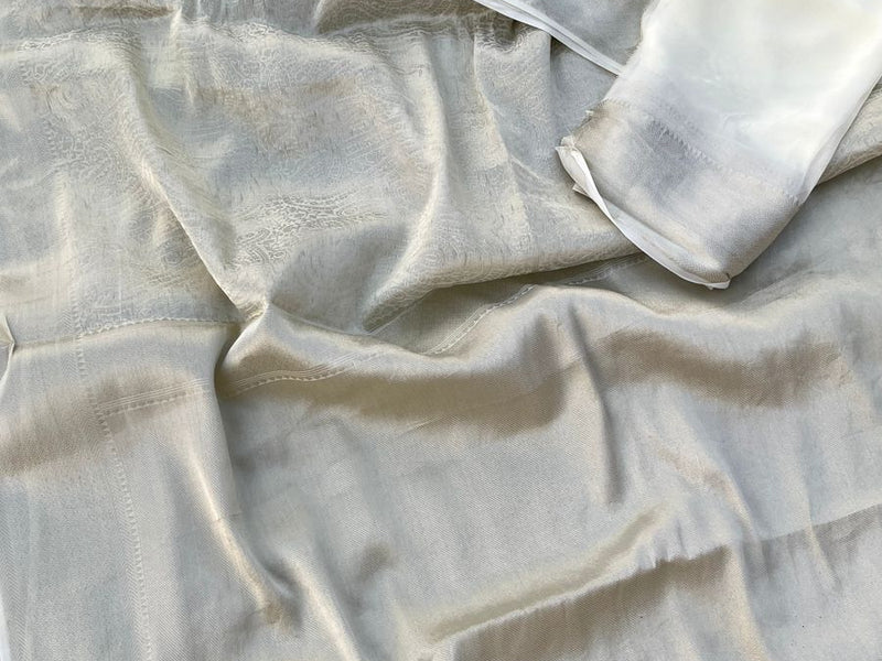 Pure Khaddi Georgette Saree with Banarasi Weaving