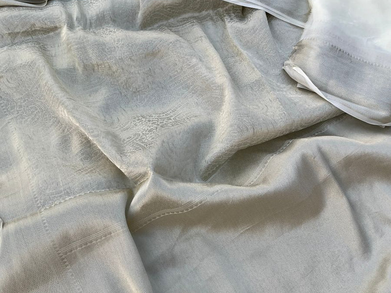 Pure Khaddi Georgette Saree with Banarasi Weaving