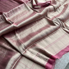 Pure Khaddi Georgette Saree with Banarasi Weaving