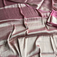 Pure Khaddi Georgette Saree with Banarasi Weaving