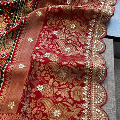 Khaddi Georgette Banarasi Saree with Gotapatti & Pearl Work