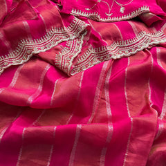Cosmo Silk Banarasi Saree with Zardozi & Kutdana Work