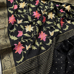 Soft Munga Banarasi Silk Saree with Multithread Embroidery