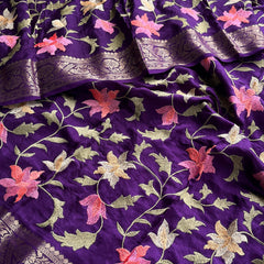 Soft Munga Banarasi Silk Saree with Multithread Embroidery