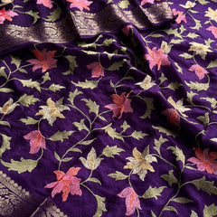 Soft Munga Banarasi Silk Saree with Multithread Embroidery