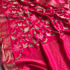 Soft Munga Banarasi Silk Saree with Multithread Embroidery