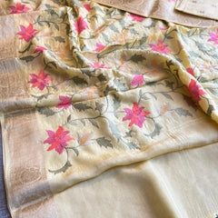 Soft Munga Banarasi Silk Saree with Multithread Embroidery