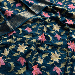 Soft Munga Banarasi Silk Saree with Multithread Embroidery