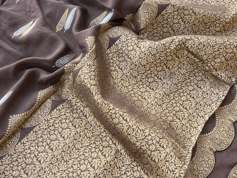 Silk Banarasi Saree with Classic Cutwork Detailing
