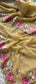 Soft Linen Saree with Multicolor Embroidered Highlights