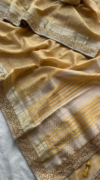 Soft Tissue Saree with Fancy Gotta & Sequin Border