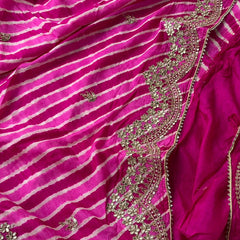 Tussar Silk Saree with Gotta Patti, Marodi & Zardozi Work