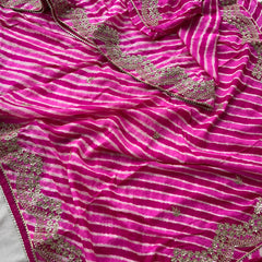 Tussar Silk Saree with Gotta Patti, Marodi & Zardozi Work
