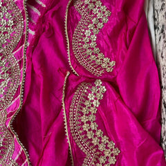 Tussar Silk Saree with Gotta Patti, Marodi & Zardozi Work